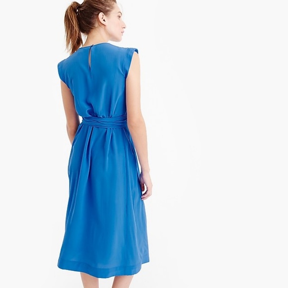 J. Crew Silk midi dress with tie - Picture 5 of 8